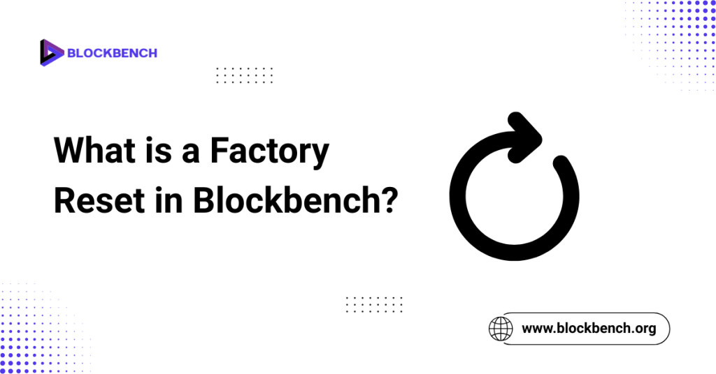 What is a Factory Reset in Blockbench?